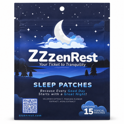 ZzzenRest Sleep Patch 15-Day Supply; actual pouch photograph (one pouch shown)