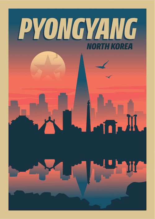 PyongYang Skyline Poster