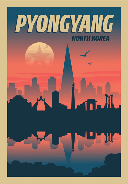 PyongYang Skyline Poster