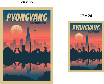 PyongYang Skyline Poster