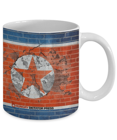 North Korea Wall Crumbling dictator mug