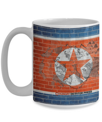 North Korea Wall Crumbling dictator mug
