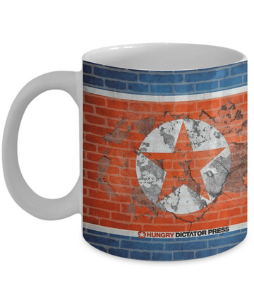 North Korea Wall Crumbling dictator mug