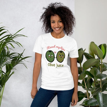Read My Lips - Olive Juice: Short-Sleeve Unisex T-Shirt