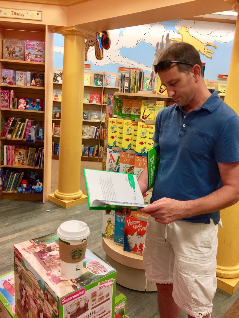 Peter Liptak reading in a children’s bookshop
