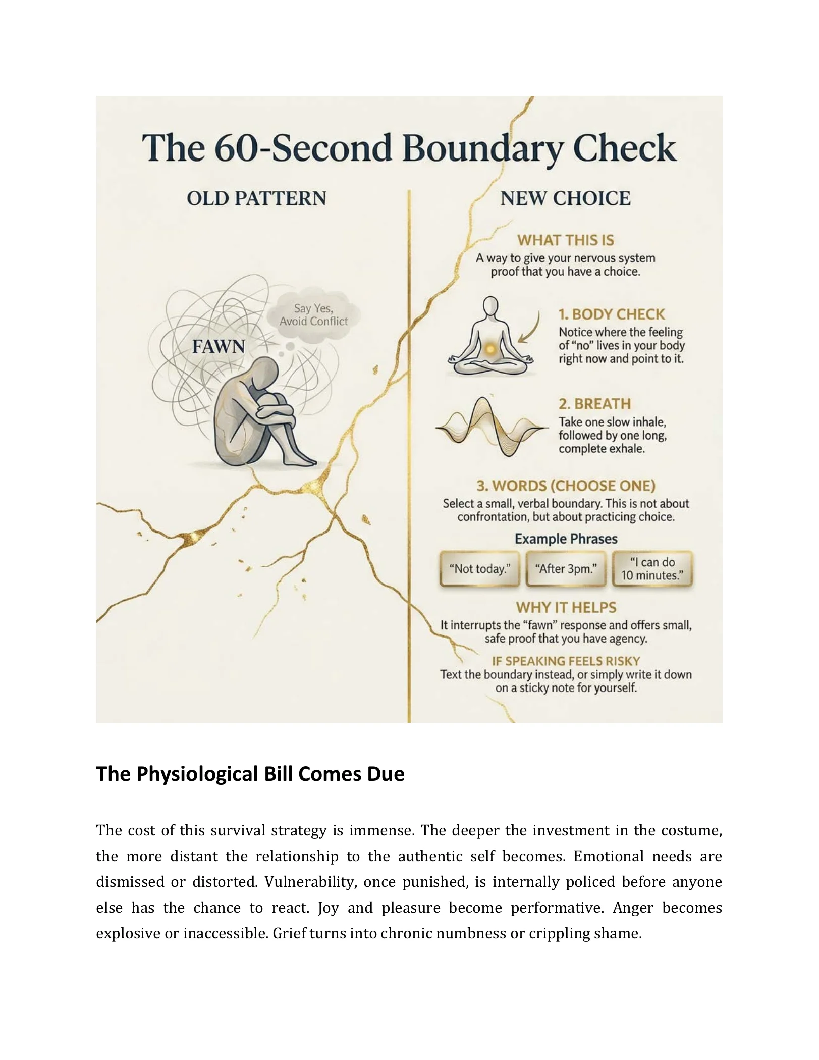An original Journey from the Edge page with the illustrated 60-Second Boundary Check exercise.